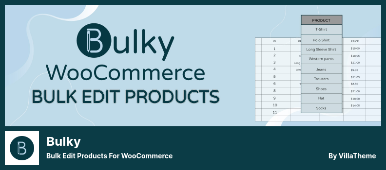 Bulky Plugin - Massenbearbeitung von Produkten für WooCommerce