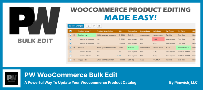 Plugin de edição em massa PW WooCommerce - uma maneira poderosa de atualizar seu catálogo de produtos Woocommerce