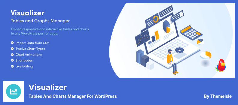 Plugin Visualizer - Gestionnaire de tableaux et de graphiques pour WordPress