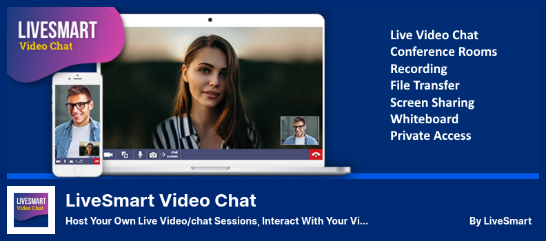 Plugin de chat video LiveSmart - Găzduiește-ți propriile sesiuni video/chat live, interacționează cu vizitatorii tăi și crește-ți vânzările