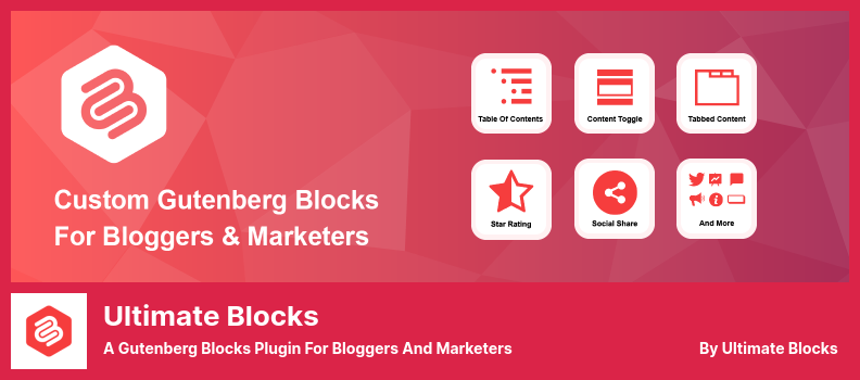 Ultimate Blocks Plugin - مكون إضافي لـ Gutenberg Blocks للمدونين والمسوقين