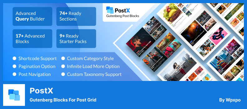 Plugin PostX - Blok Gutenberg untuk Post Grid