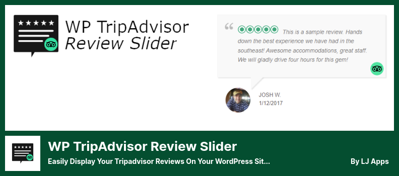 WP TripAdvisor Review Slider Plugin - Visualizza facilmente le recensioni di Tripadvisor sul tuo sito WordPress