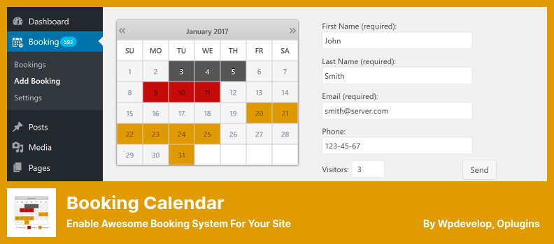 Plugin de calendrier de réservation - Activez le système de réservation impressionnant pour votre site