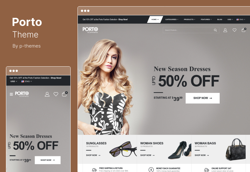 ธีม Porto - ธีม WooCommerce อเนกประสงค์