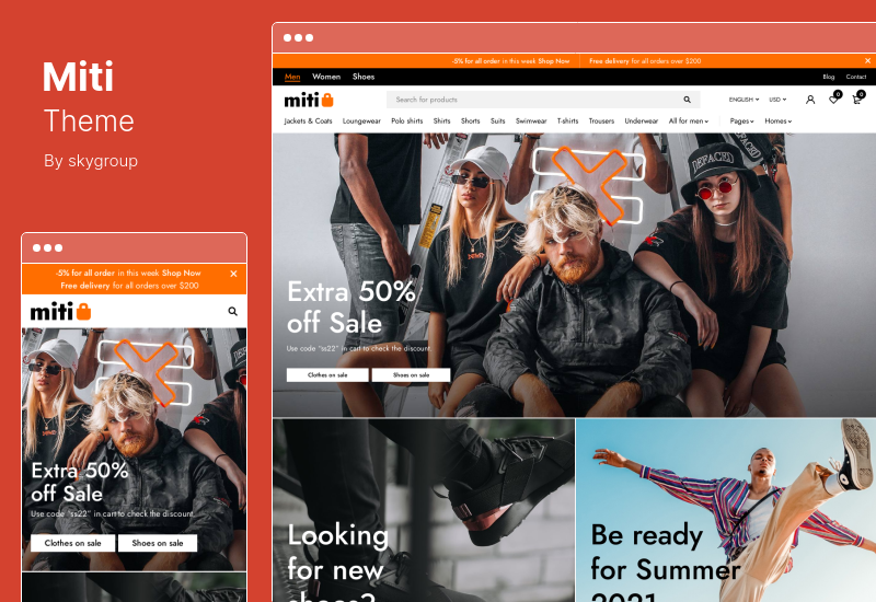 Miti-Thema - Elementor Fashion WooCommerce-Thema