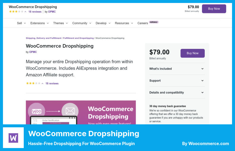 البرنامج المساعد WooCommerce Dropshipping - دروبشيبينغ خالية من المتاعب لبرنامج WooCommerce الإضافي