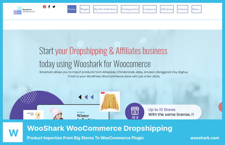 WooShark WooCommerce Dropshipping Plugin - استيراد المنتج من المتاجر الكبيرة إلى البرنامج المساعد WooCommerce