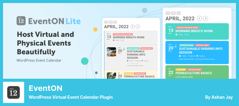 Plugin EventON - Plugin Kalender Acara Virtual WordPress