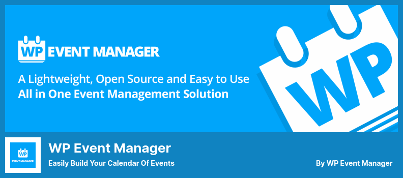 WP Event Manager Plugin - أنشئ تقويم الأحداث الخاص بك بسهولة