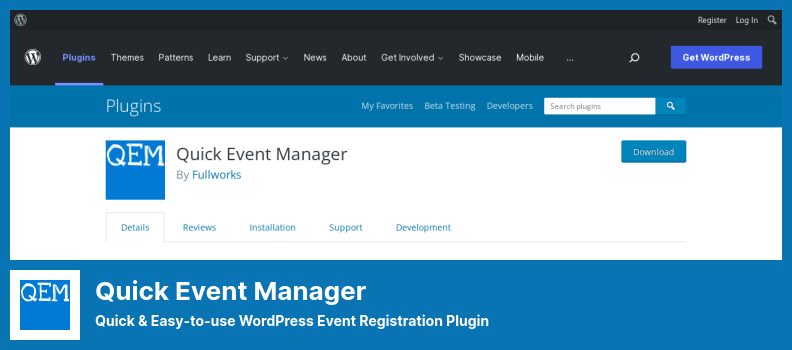 Quick Event Manager Plugin - 快速且易于使用的 WordPress 活动注册插件