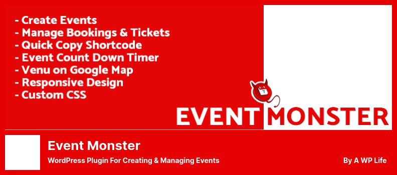 البرنامج المساعد Event Monster - البرنامج المساعد WordPress لإنشاء وإدارة الأحداث