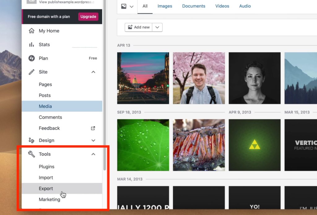 migrasikan ekspor alat wordpress.com ke wordpress.org