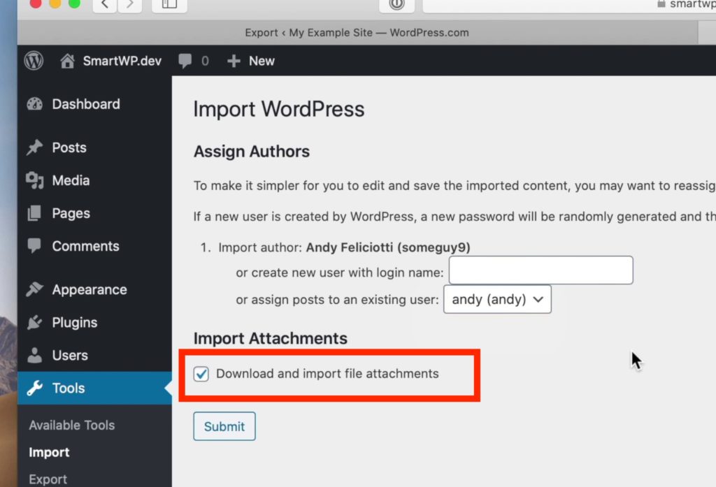 migrasikan wordpress.com ke wordpress.org unduh semua lampiran