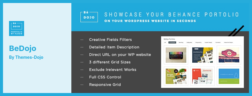 BeDojo-Plugin – Behance Works WordPress-Portfolio-Plugin