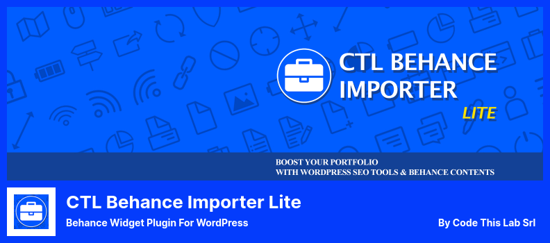 Плагин CTL Behance Importer Lite — плагин виджетов Behance для WordPress