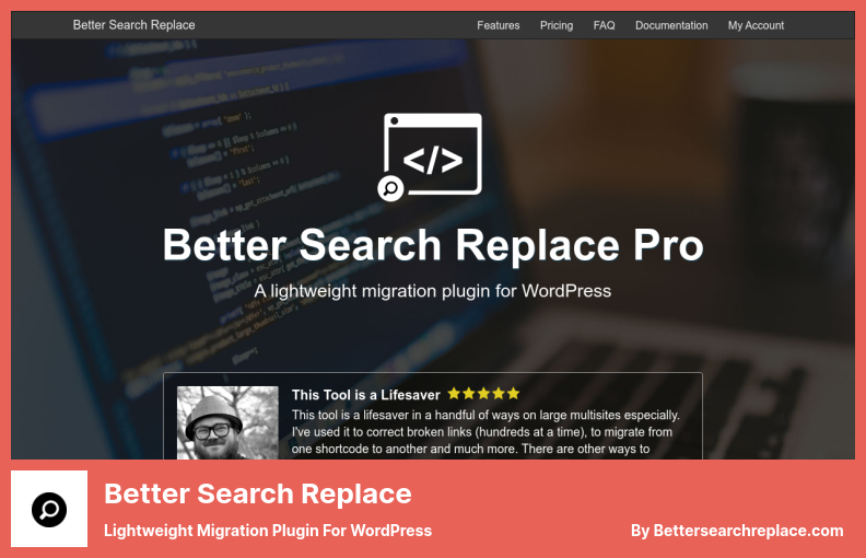 Better Search Replace Plugin - plugin di migrazione leggero per WordPress