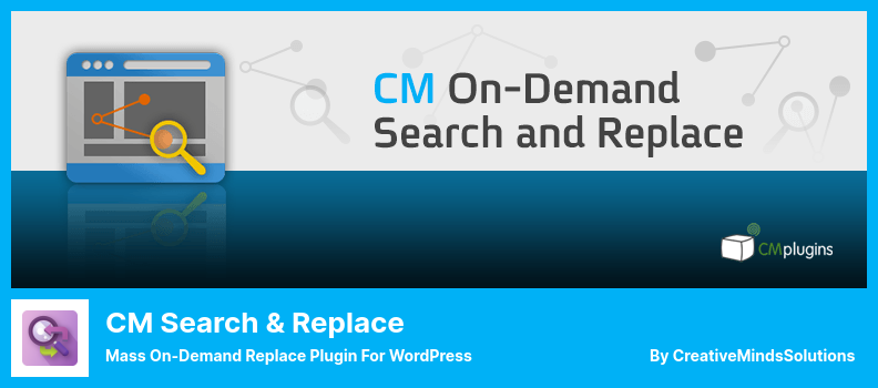 CM Search & Replace Plugin - Plugin de remplacement de masse à la demande pour WordPress