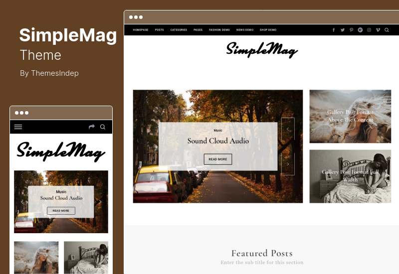 SimpleMag Theme - Magazin-Theme für kreative Sachen