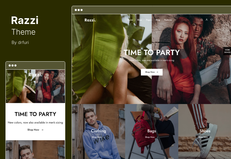 Razzi Theme - Tema WordPress WooCommerce Serbaguna