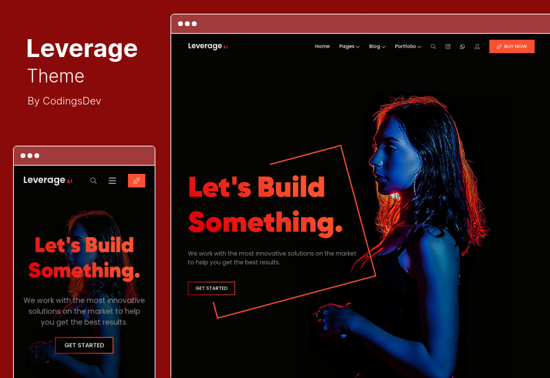Leverage Theme - WordPress тема для портфолио агентства