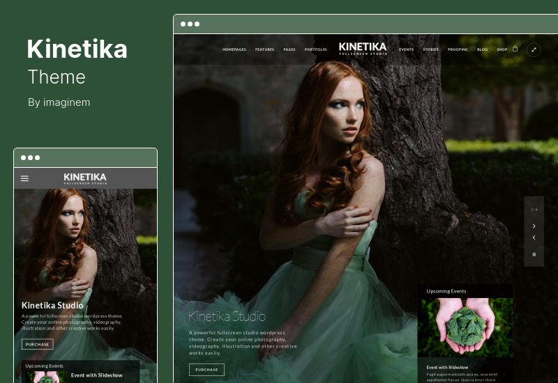 Kinetika Theme - موضوع التصوير الفوتوغرافي لـ WordPress