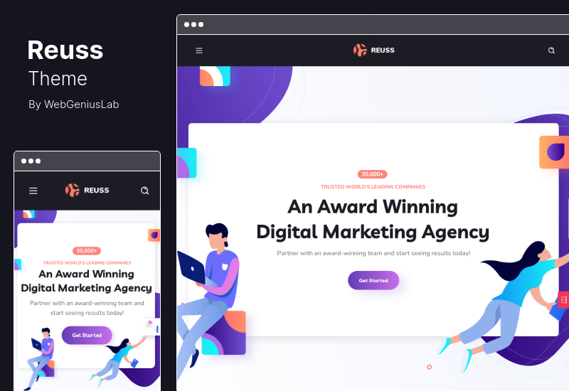 Tema Reuss - Tema WordPress Agen Pemasaran SEO