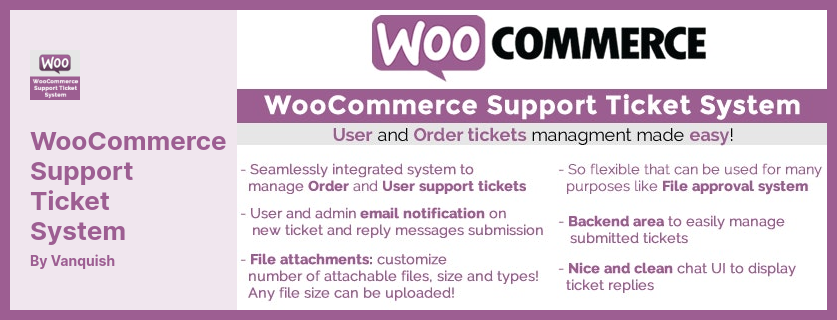 WooCommerce Support Ticket System Plugin - Benutzer- und Bestell-Support-Tickets-Manager-Plugin für WordPress