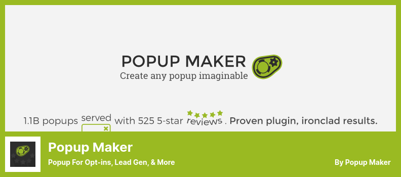 برنامج Popup Maker الإضافي - نافذة منبثقة للتمكين ، و Lead Gen ، والمزيد