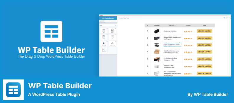 ปลั๊กอิน WP Table Builder - ปลั๊กอิน WordPress Table