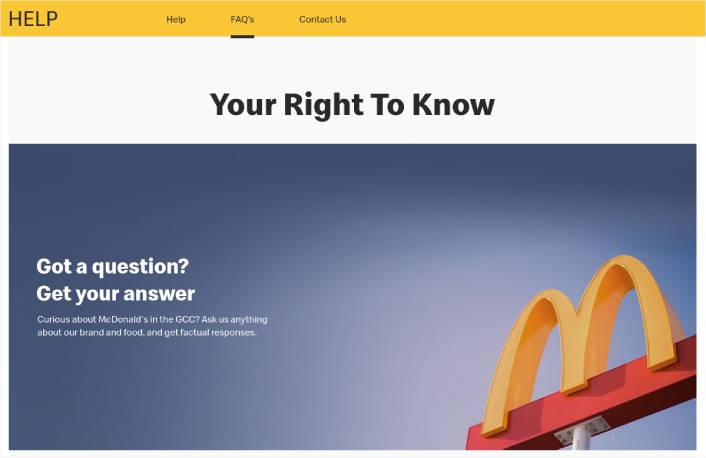 Le migliori pagine delle domande frequenti di McDonalds nel Regno Unito