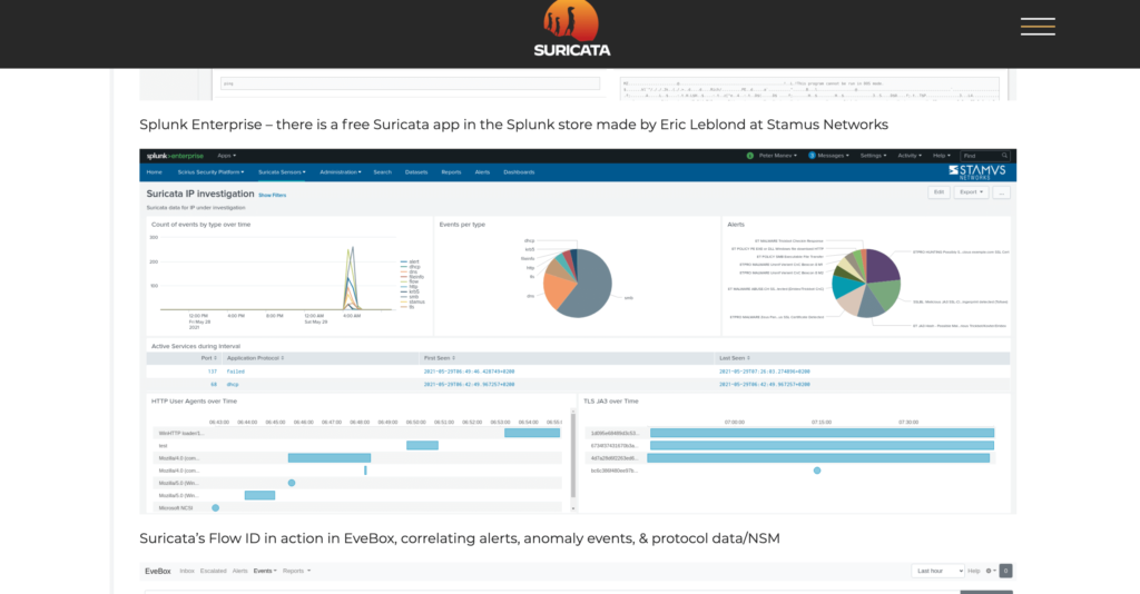 صفحة هبوط Suricata