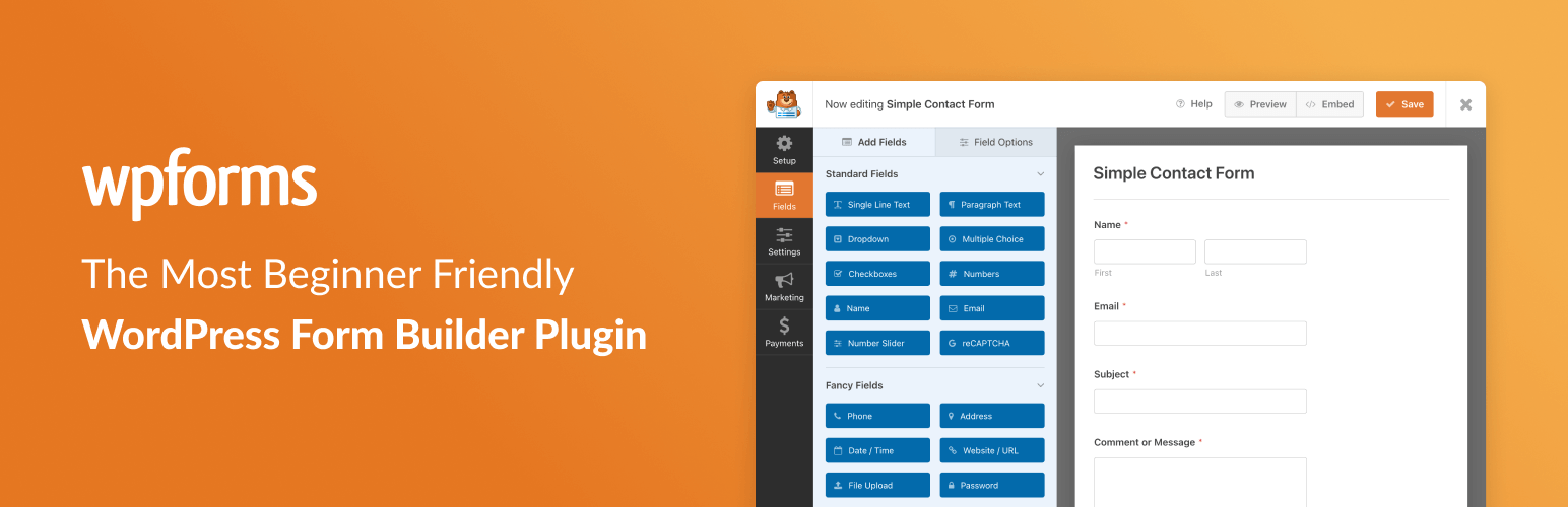 WPForms Best WordPress Contact Form Plugin