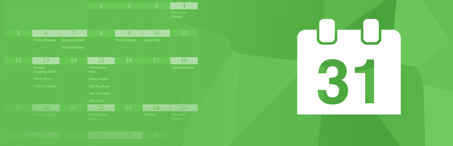 Плагин WordPress для простого календаря