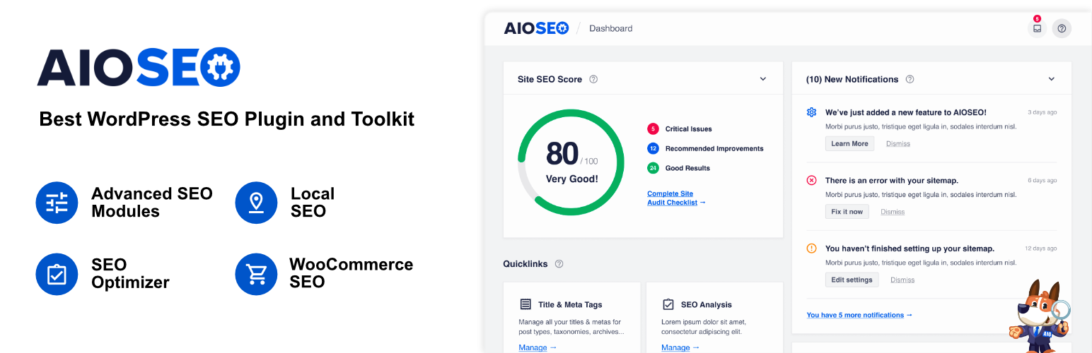 AIOSEO Meilleur plugin de référencement WordPress