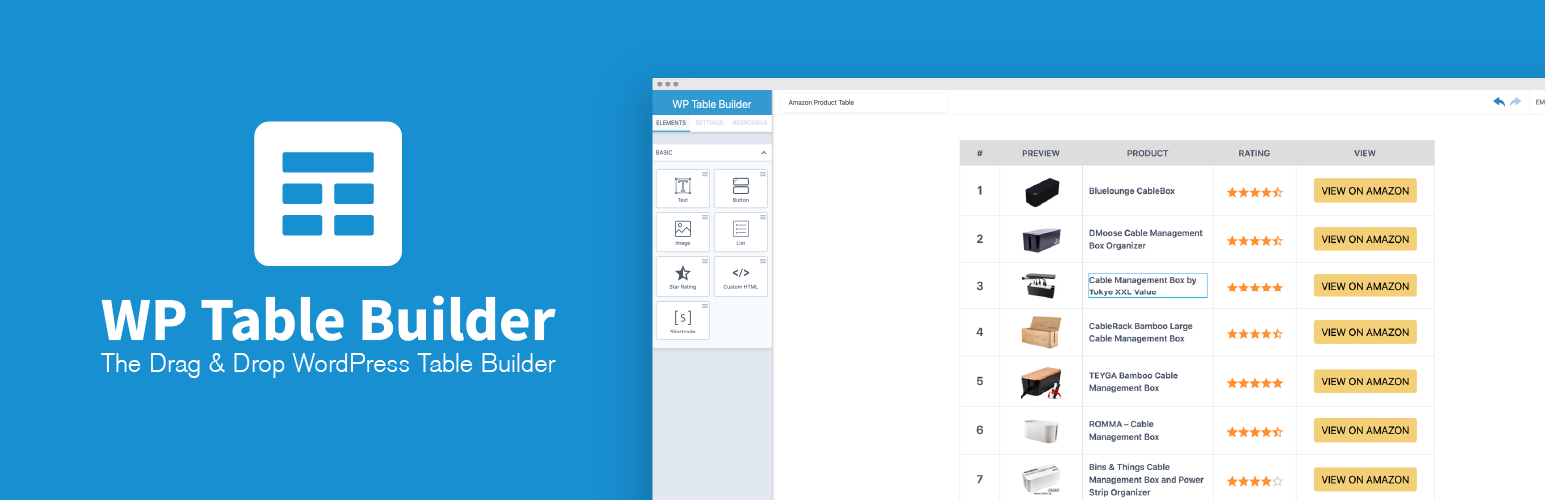 Plugin WordPress WP Table Builder