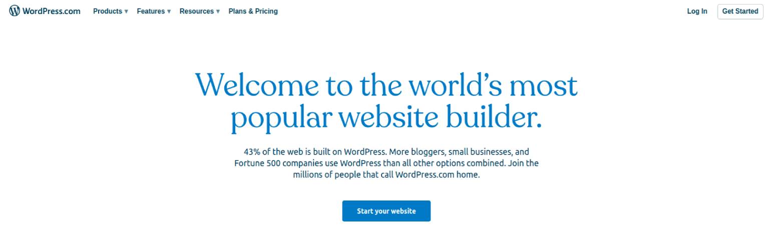 WordPress.com Best Blogging and Website builders