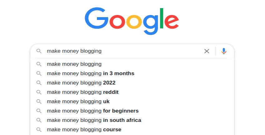 Google Autosuggest pentru a face bani Blogging