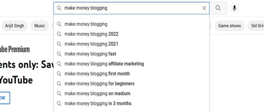 Sugestie automată YouTube pentru a crea bani pe bloguri