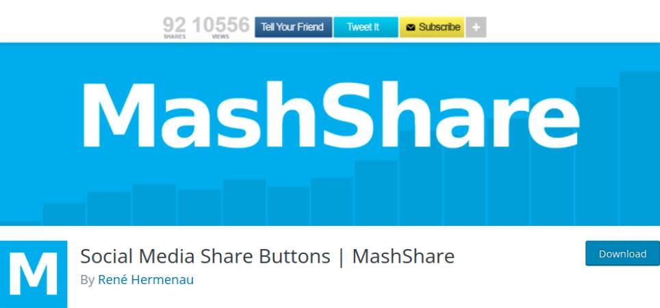 Plugin de Mídia Social MashShare WordPress