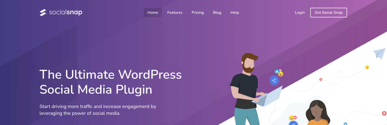 Social Snap Melhor Plugin de Mídia Social WordPress