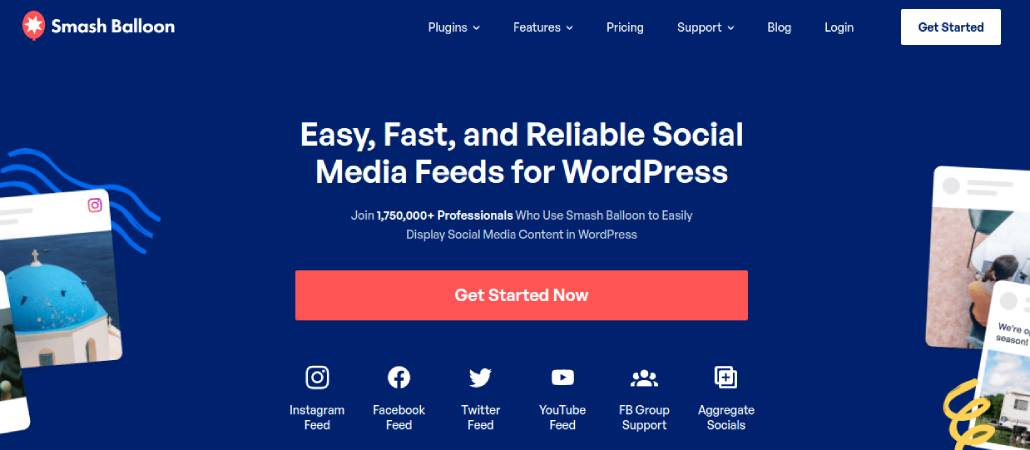 Smash Balloon Melhor Plugin de Mídia Social Premium para WordPress