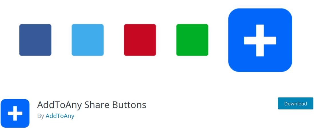 Plugin de mídia social WordPress gratuito AddToAny