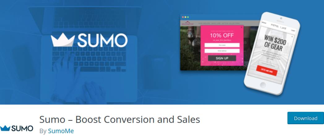 Plugin pop-up WordPress gratuit Sumo