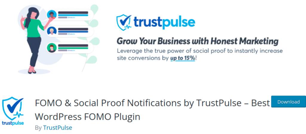 Plugin popup WordPress TrustPulse