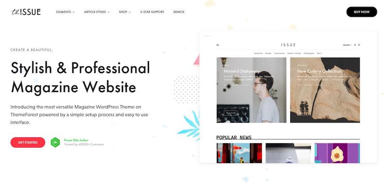 Tema de WordPress para revista The Issue Versatile