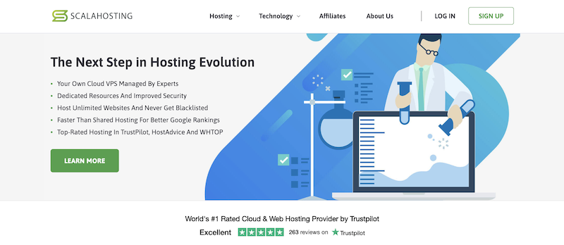 مراجعة ScalaHosting