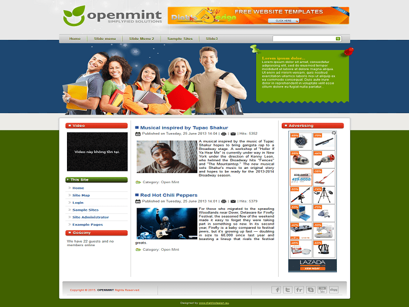 Open Mint – Musik Template Joomla