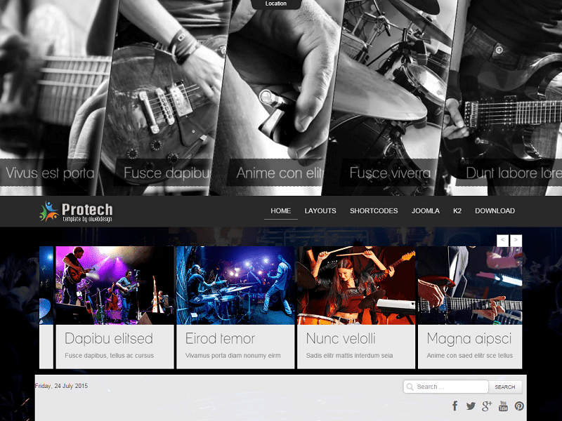 Ol Protech – Musik Template Joomla Gratis