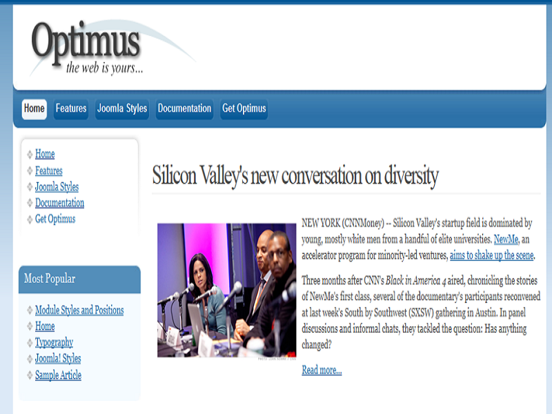 Js Optimus Joomla Template Newspaper